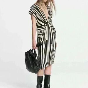 rag & bone Black and White Striped Dress